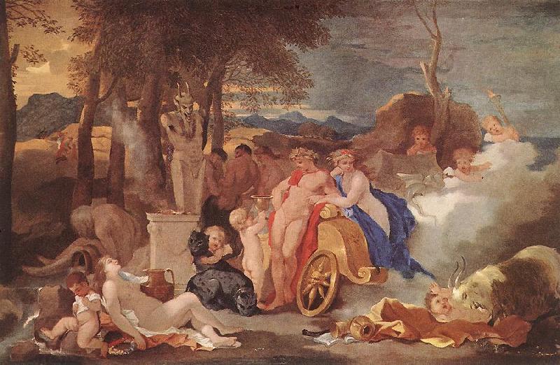 Bourdon, Sebastien Bacchus and Ceres with Nymphs and Satyrs oil painting picture